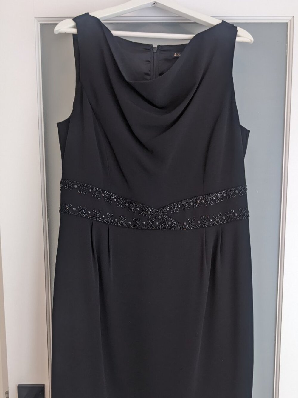 Brooks Brothers Black Beaded Waist Dress Size 14